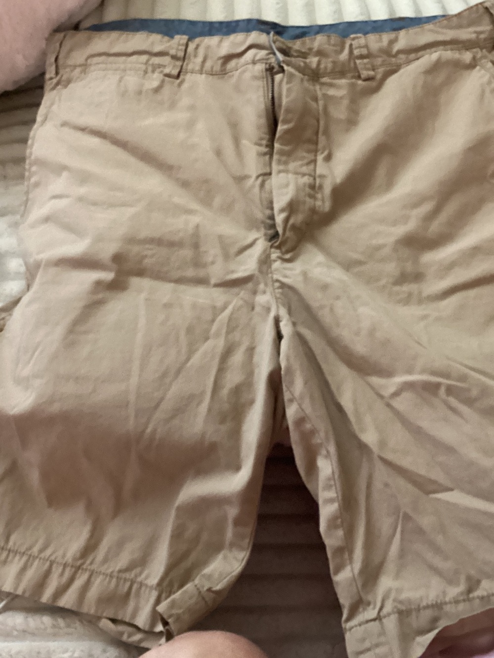 Ralph Lauren Polo Relaxed Fit Beige Shorts with Navy Label